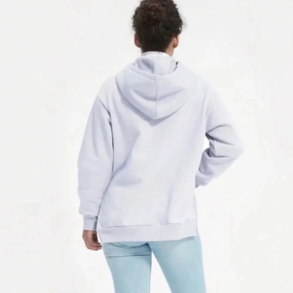 Everlane Side Slit The Oversized Fleece Hoodie Sz XXS - Picture 3 of 13
